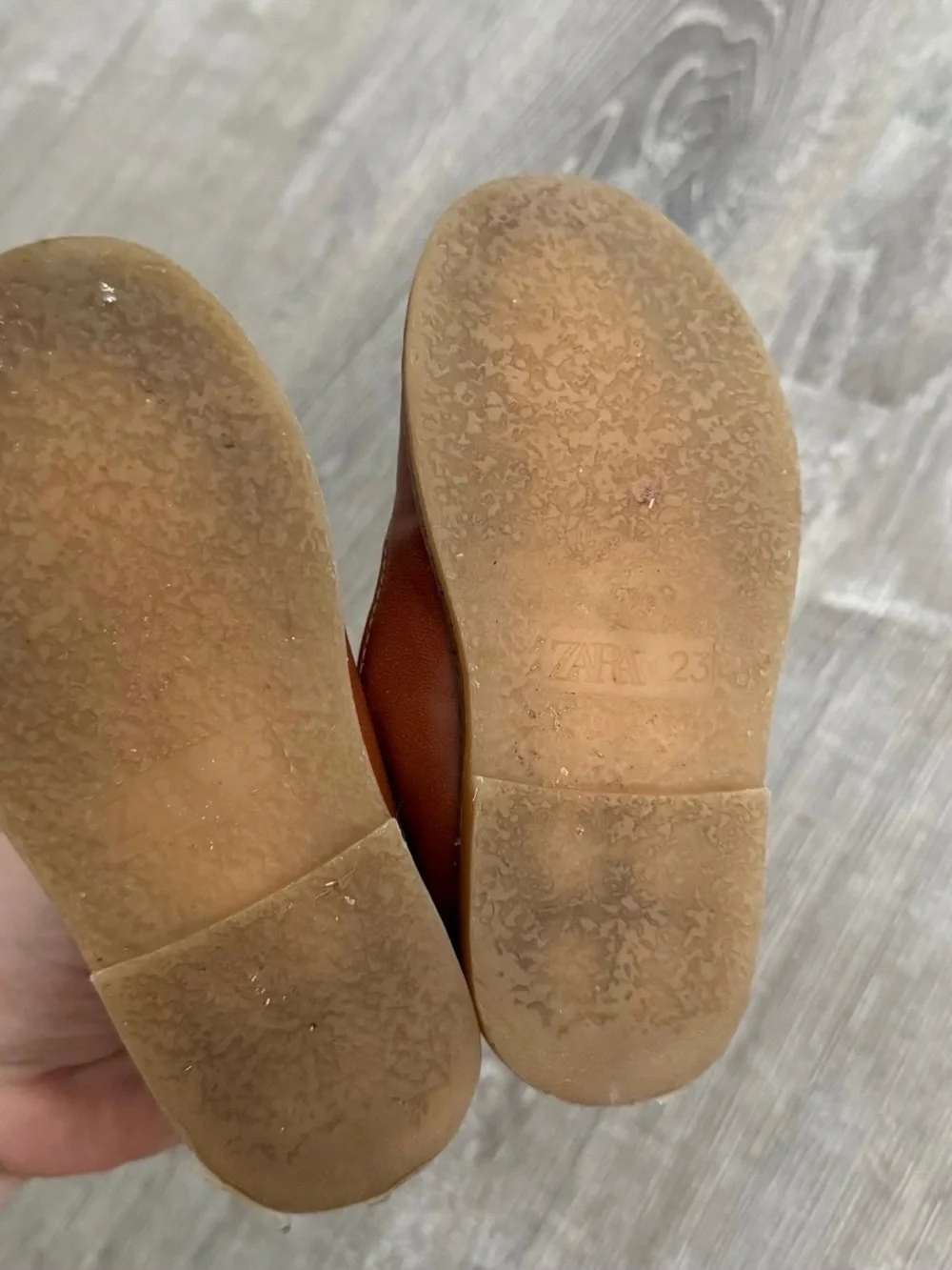 Zara Kids Tan Mary Jane Shoes with T-Strap